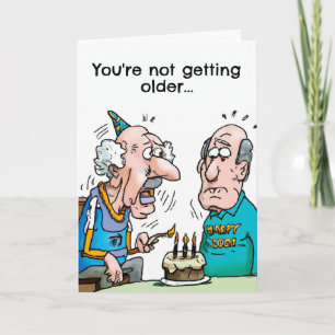 Funny Birthday Card wird jünger Karte