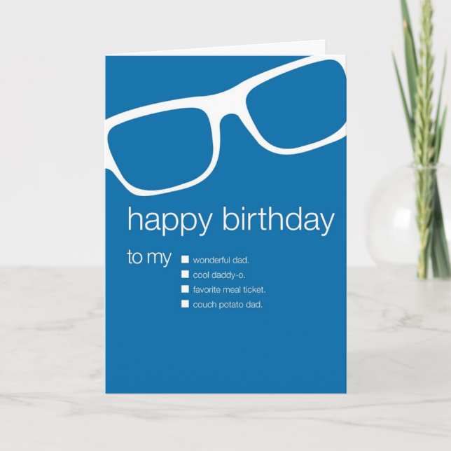 Funny Birthday Card zum Vater Karte (Vorderseite)