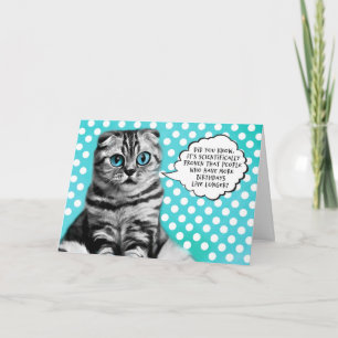 Funny Birthday Cartoon Cat and Joke Feiertagskarte