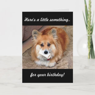 Funny Birthday Corgi mit Knochen Karte