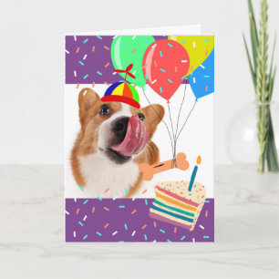 Funny Birthday Corgi Sie haben dieses Licked Got Karte