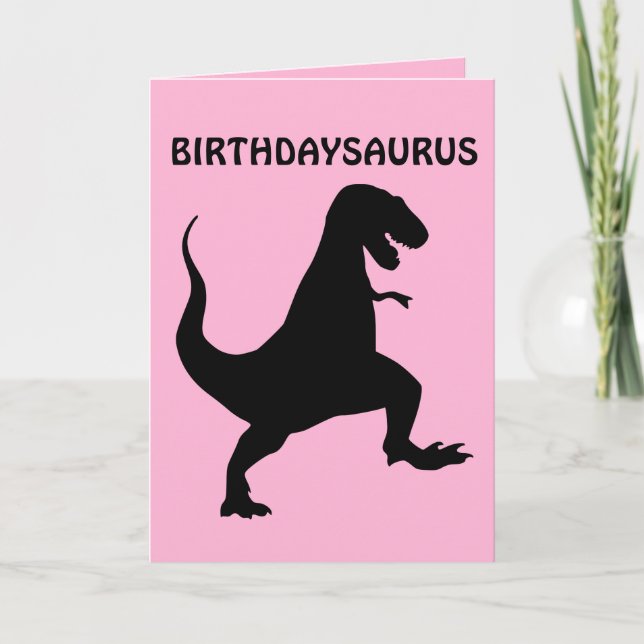 FUNNY BIRTHDAY DINOSAUR CARDS KARTE (Vorderseite)