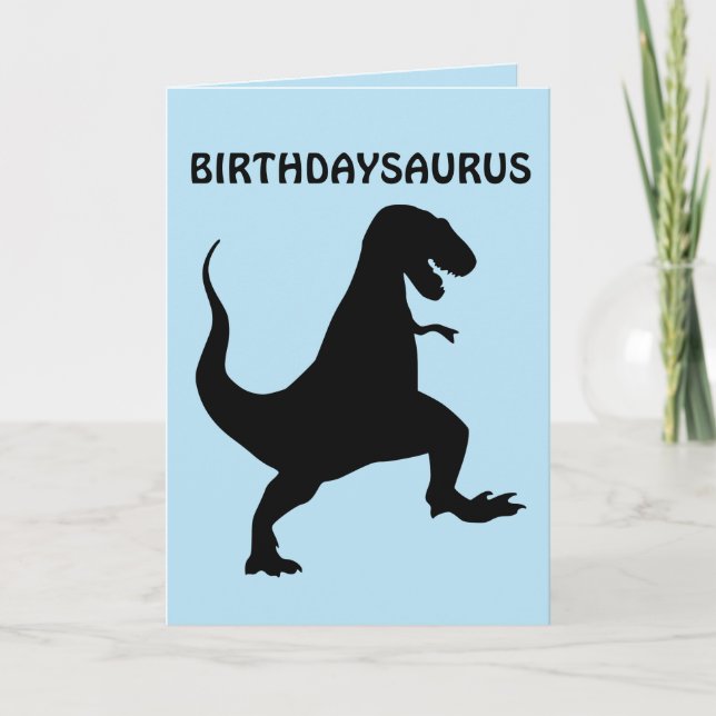 FUNNY BIRTHDAY DINOSAUR CARDS KARTE (Vorderseite)