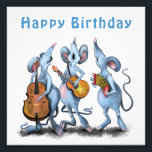 Funny Birthday Foto Print mit Musical Mouse Band<br><div class="desc">Funny Birthday Foto Prints mit Musical Mouse Band - Cartoon Tier Zeichnend Mouse Liebe Musik - oder wählen / Fügen Sie Ihren einzigartigen Text / Farbe - Machen Sie Ihr spezifisches Geschenk - Neu vergrössern und verschieben oder entfernen und fügen Sie Elemente / Text mit Anpassungs-Tool! - Zeichn und Design...</div>