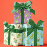 Funny Birthday Frogs HandIllustrierte Niedliche To Geschenkpapier Set<br><div class="desc">Diese niedliche Froschgeschenkverpackung, die mit einem Retro-pastellfarbenen Hintergrund präsentiert wird, ist mit lebendigen Aquarellfröschen in Geburtstagshüten bedeckt. Jeder Frosch wurde liebevoll von Hand gezeichnet und von Hand bemalt - auf Papier, mit Aquarellen und einer Bürste. Die farbenfrohen Geburtstagsfeiern machen das Bild komplett! Diese Packung ist perfekt für die Geburtstage der...</div>