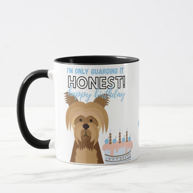 Funny Birthday Geschenk für Yorkshire Terrier Mama Tasse (Links)