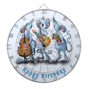 Funny Birthday Gift Dart Board Mouse Music Band Dartscheibe