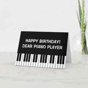 Funny Birthday greeting card for piano player Karte