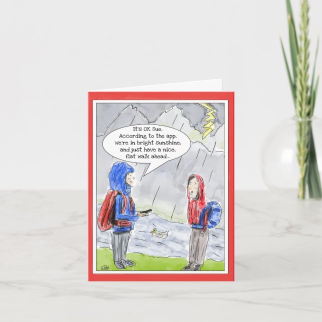 Funny Birthday Grußkarte für Outdoorsy-Leute Karte (Vorderseite)