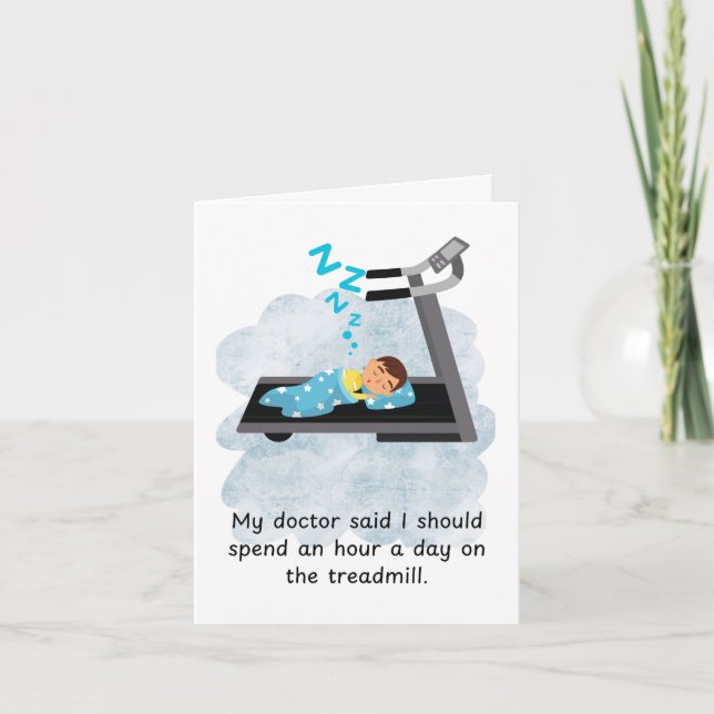 Funny Birthday Gym Fitness Karte (Vorderseite)