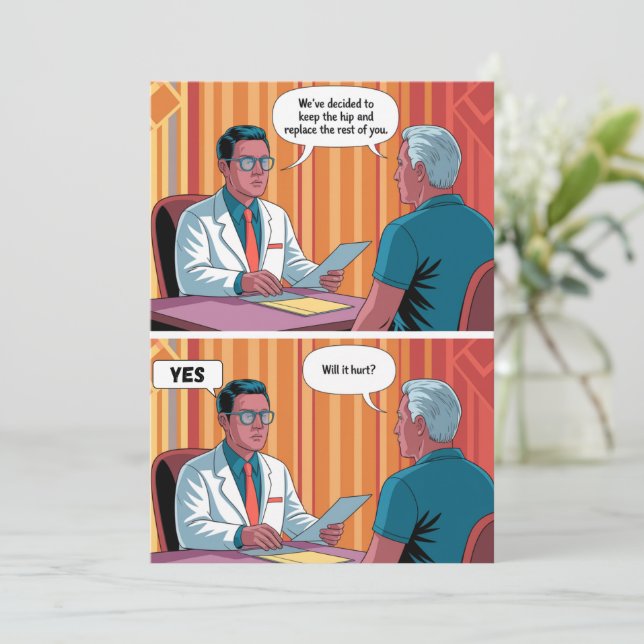 Funny Birthday Happy Geburtstag Altes Zeitalter Al Einladung (Stehend Vorderseite)