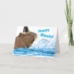 Funny Birthday Happy Sloshi Capybara Karte