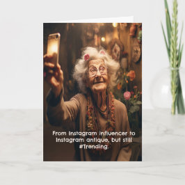 Funny Birthday Instagram Followers Old Age Karte