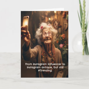 Funny Birthday Instagram Followers Old Age Karte