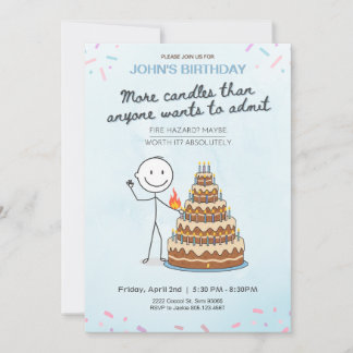 Funny Birthday Invite, Adult Sarcastic Einladung