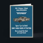 Funny Birthday Joke Erleben alter Jahrgang Auto Pu Karte<br><div class="desc">Viel Spaß mit dieser lustigen Geburtstagskarte. Das Konzept, ein altes Oldtimer zu sein, gilt für einige von uns, während wir altern. Nutzen Sie die Gelegenheit, den Wortgefecht auf jemanden über dem Hügel anzuwenden, mit dieser vollständig anpassbaren Grußkarte. Der Vintage Stil, der mit den Vintagen Farben Blau und Grau vermischt ist,...</div>