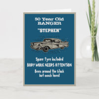 Funny Birthday Joke Erleben alter Jahrgang Auto Pu