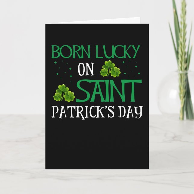 Funny Birthday Lucky Am St. Patrick's Day Karte (Vorderseite)