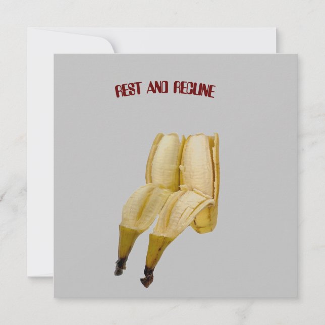 Funny BIRTHDAY oder RETIREMENT-Karte BANANA GREETI Dankeskarte (Vorderseite)
