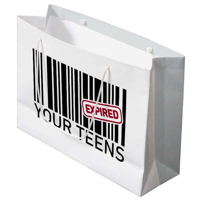 Funny Birthday Party 20. Große Geschenktüte (Vorderseite Schrägansicht)