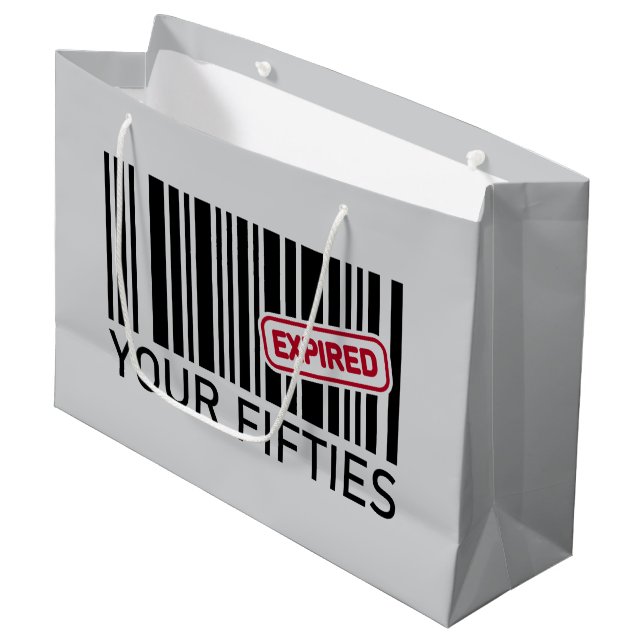 Funny Birthday Party 60. Große Geschenktüte (Vorderseite Schrägansicht)