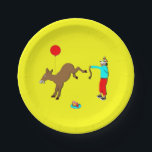 Funny Birthday Party Fiesta Pappteller<br><div class="desc">Teller Cartoon zum kreativen Geburtstag mit einem Spiel von "Button der Schwanz auf dem Donkey".</div>