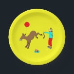 Funny Birthday Party Fiesta Pappteller<br><div class="desc">Teller Cartoon zum kreativen Geburtstag mit einem Spiel von "Button der Schwanz auf dem Donkey".</div>