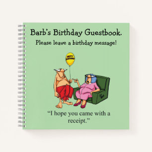 Funny Birthday Party Gästebuch für sie Notizbuch