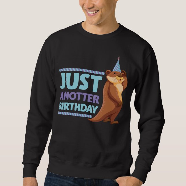Funny Birthday Party Geschenk Kids Sea Otter Tier Sweatshirt (Vorderseite)