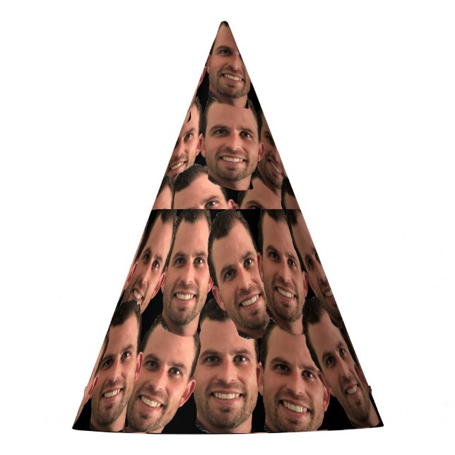 Funny Birthday Party Hats Custom Face Foto / Head Partyhütchen (Vorderseite)