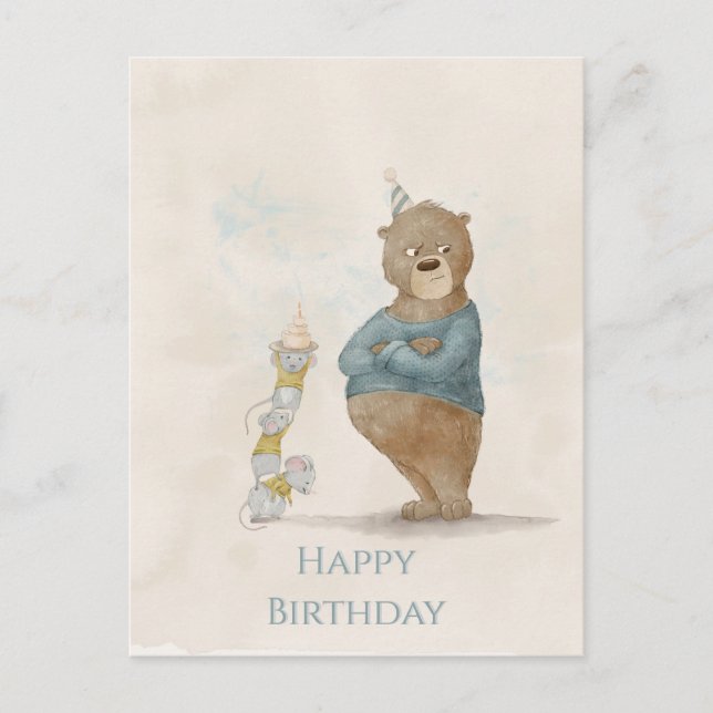 Funny Birthday Postcard Postkarte (Vorderseite)