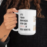 Funny Birthday Quotes | Collage Foto | Bestes Gesc Kaffeetasse<br><div class="desc">"Wein wird mit dem Alter besser,  genau wie du! Herzlichen Glückwunsch zum Geburtstag und ein weiteres Jahr der Lust!"</div>