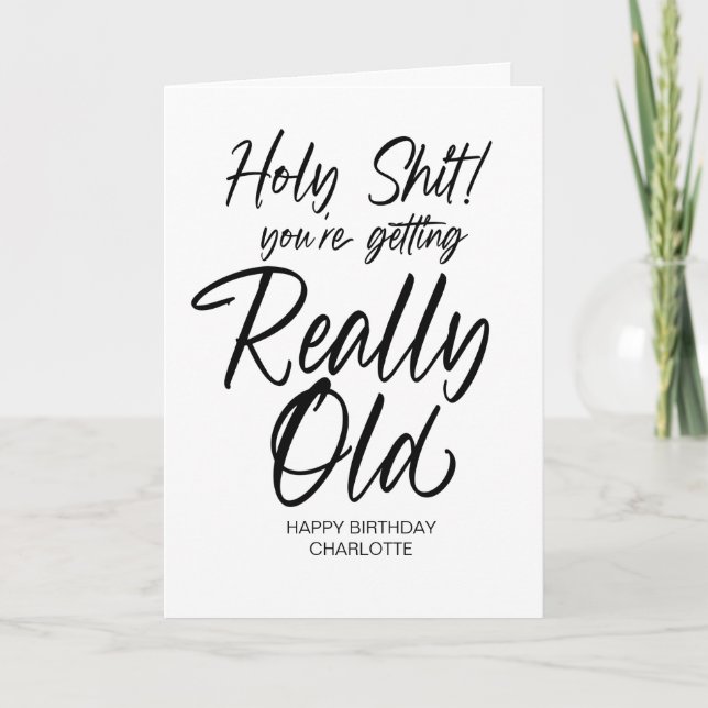 Funny Birthday Rude Happy Birthday for Friend Karte (Vorderseite)