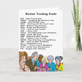 Funny Birthday Seniors Simse Code Karte