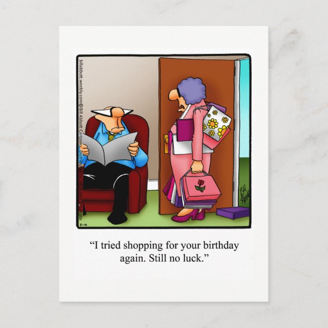 Funny Birthday Spaß Postcard Postkarte (Vorderseite)