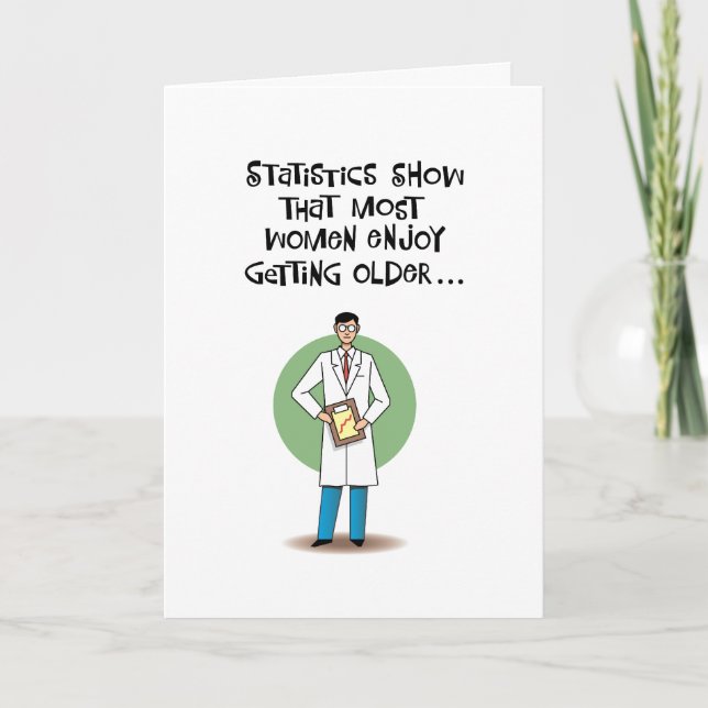 Funny Birthday Statisics Card Karte (Vorderseite)