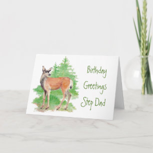Funny Birthday Step Vater ,Jemand Hirsch zu meinem Karte