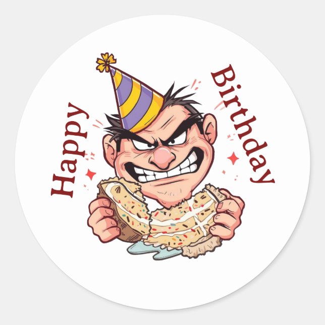 Funny Birthday Sticker (Vorderseite)