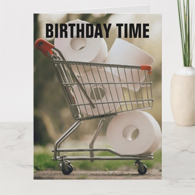 FUNNY BIRTHDAY TOILET PAPIER GUTE BOWEL MOVEMENTS KARTE (Vorderseite)
