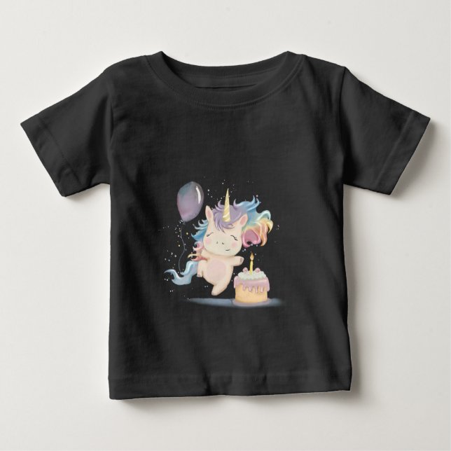 Funny Birthday Unicorn Baby T-shirt (Vorderseite)