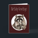 Funny, Birthday Wer über dem Niedlichen Raccoon li Karte<br><div class="desc">Funny,  Birthday Wer über dem Niedlichen Raccoon liegt</div>