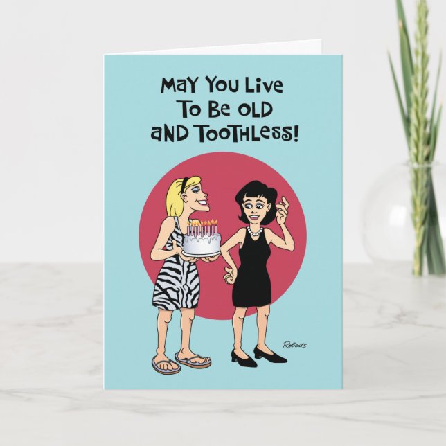 Funny Birthday Wish für Schwester Karte (Vorderseite)