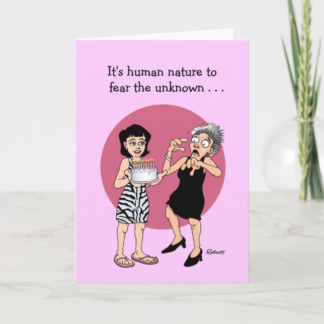 Funny Birthday Worry Card Karte (Vorderseite)