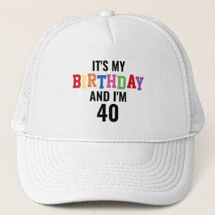 Funny Birthday Zitat Custom Age farbenfroh Truckerkappe