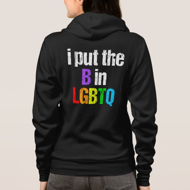 Funny Bisexual LGBTQ Rainbow Spaß Zitat Hoodie (Rückseite)