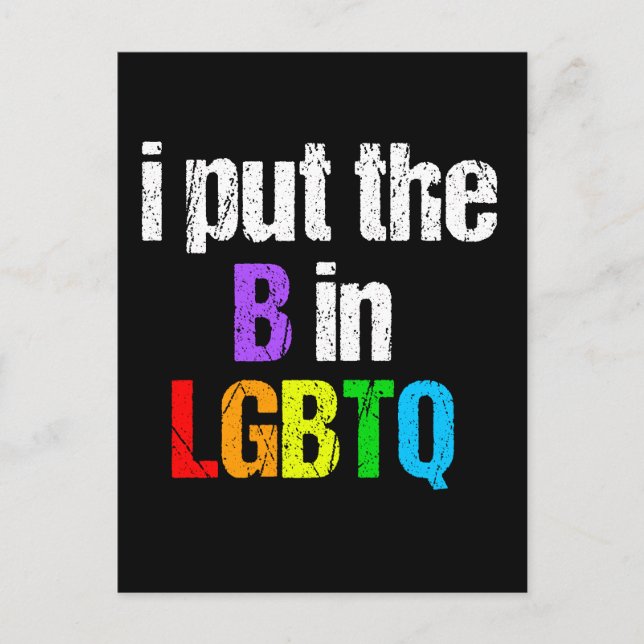 Funny Bisexual LGBTQ Rainbow Spaß Zitat Postkarte (Vorderseite)