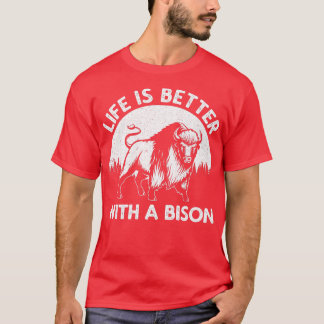 Funny Bison Design Männer Frauen Kinder Buffalo Bi T-Shirt