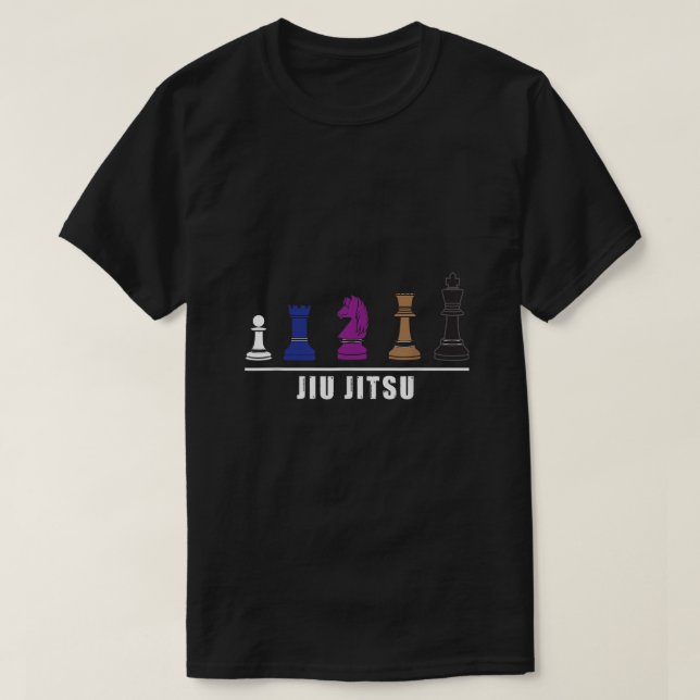 Funny BJJ Brazilian Jiu Jitsu Schach Gürtel Fighte T-Shirt (Design vorne)