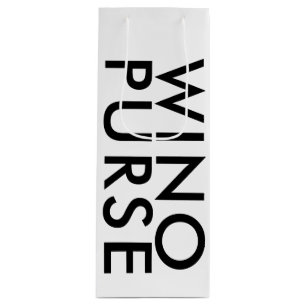 Funny Black and White Art Wino Purise Geschenktüte Für Weinflaschen
