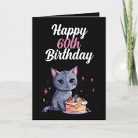 Funny Black and White Cat Husband 60. Geburtstag